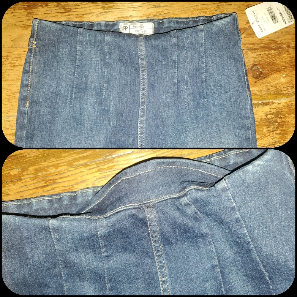 Free People Ultra High Pull On Jegging Legging Skinny Stretch denim jeans NWT - Picture 4 of 8